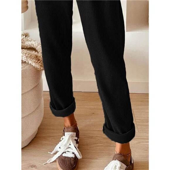Casual Corduroy Drawstring Waist Pants - Picture 7 of 16